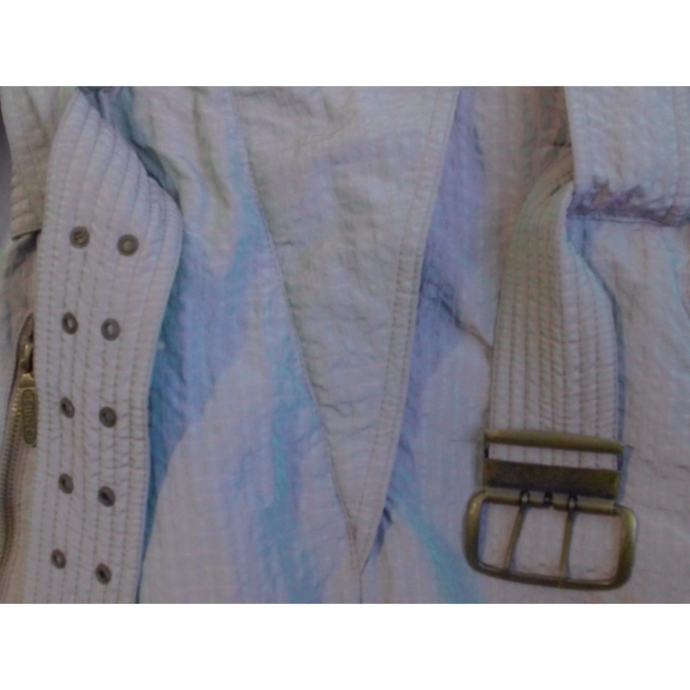 Vintage Head Sports Wear Iridescent Purple Ski Suit Faux Fur Collar Belted 80s - Picture 7 of 8
